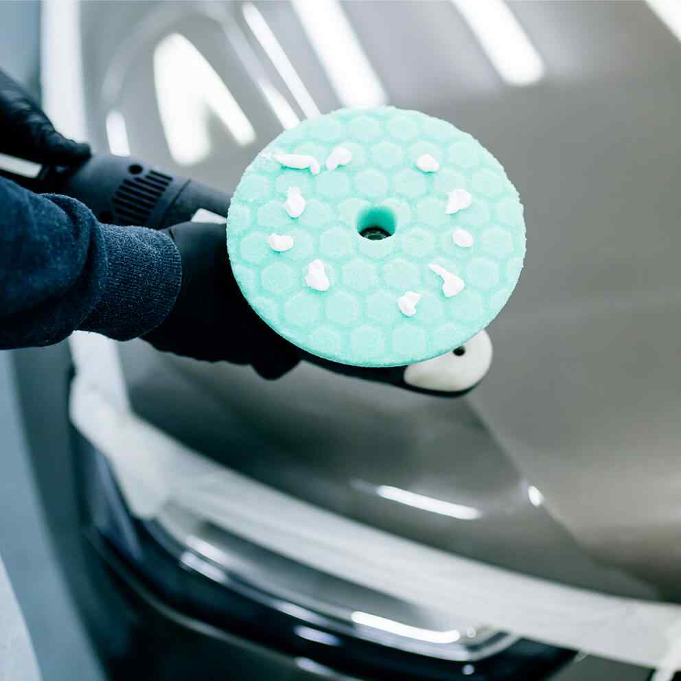 Paste polish is a process that makes the paint of a car appear brighter and camouflages minor scratches.