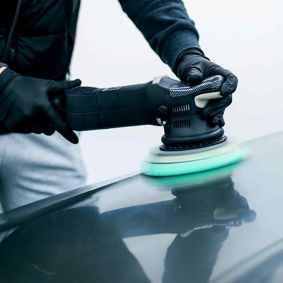 Paste polish is a process that makes the paint of a car appear brighter and camouflages minor scratches.