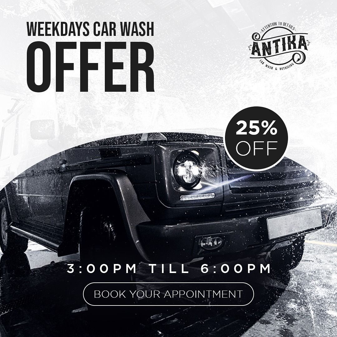 Weekdays Car Wash Offer